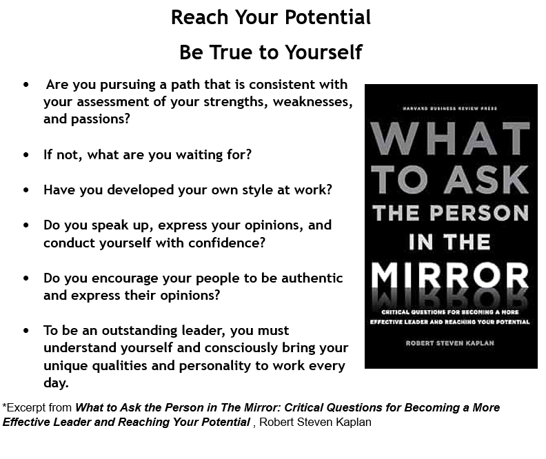 Reach Your Potential - Be True to Yourself - What to Ask the Person in the Mirror